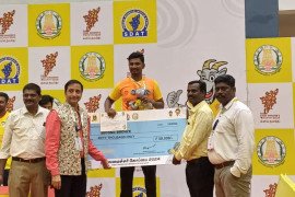 gallery - m-ajaykumar-wins-third-prize-in-cm-trophy-state-level-badminton-tournament-2024-2025 - 6