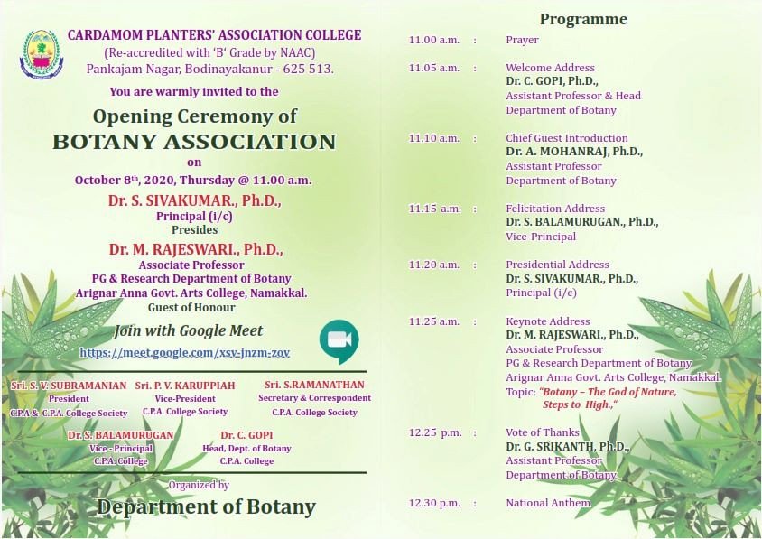 2020-21- Botany Seminar