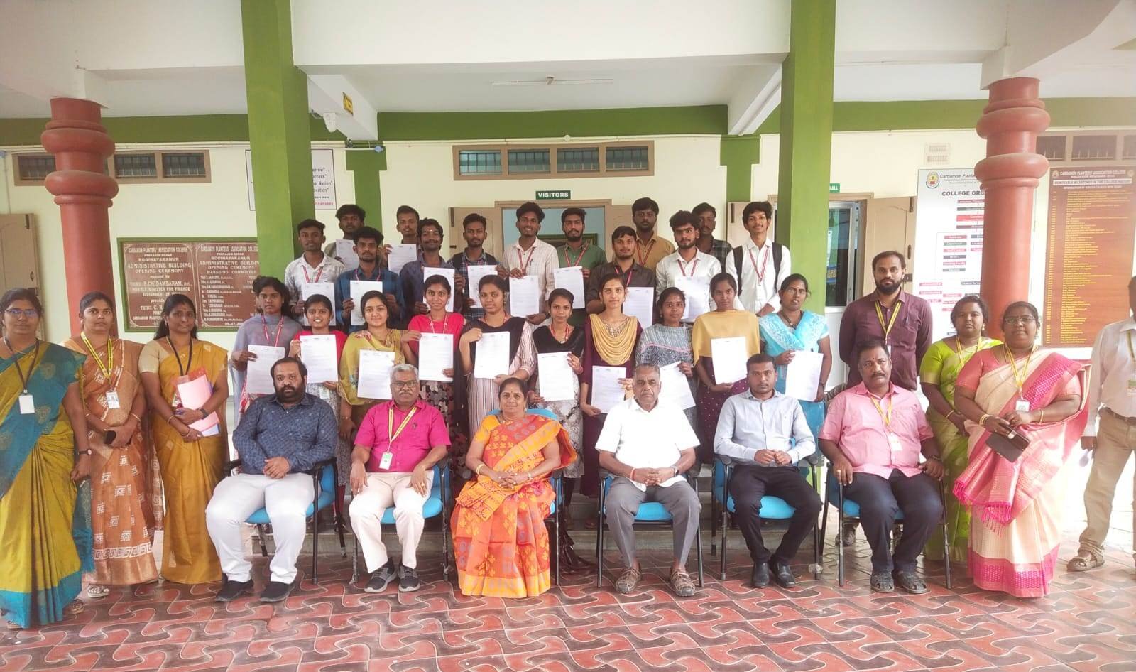 C.P.A. College, Bodinayakanur | Arts & Science College - 24 Students Placed in Aquasub Engineering (TEXMO), Coimbatore