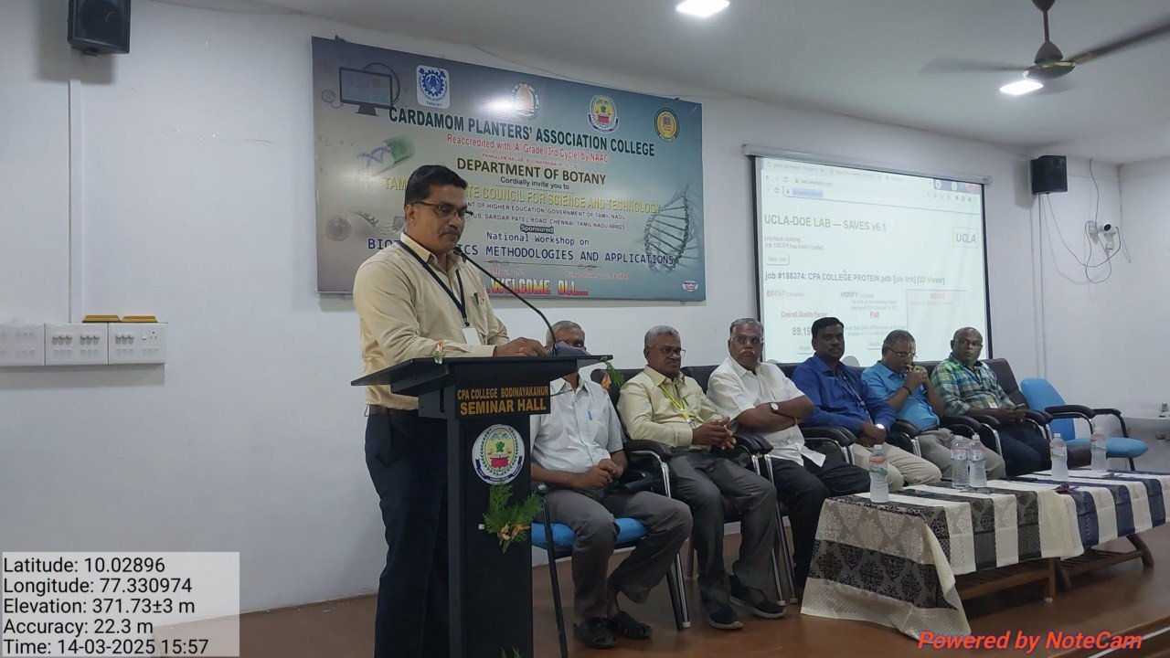 National Workshop on "Bioinformatics Methodologies and Applications"