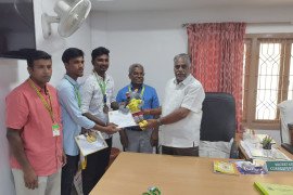gallery - m-ajaykumar-wins-third-prize-in-cm-trophy-state-level-badminton-tournament-2024-2025 - 3